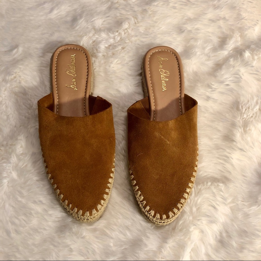 NWOT Sam Edelman Suede Leather Slip On Mules